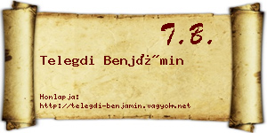 Telegdi Benjámin névjegykártya