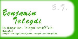 benjamin telegdi business card